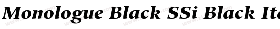 Monologue Black SSi Black Italic字体转换